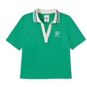 NWT Crane Pickelball Sport Club Green Polo Shirt Size  L